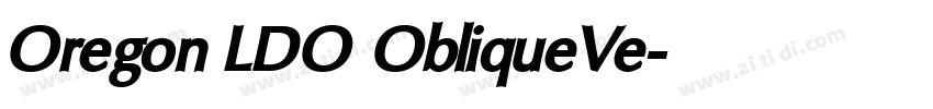 Oregon LDO ObliqueVe字体转换